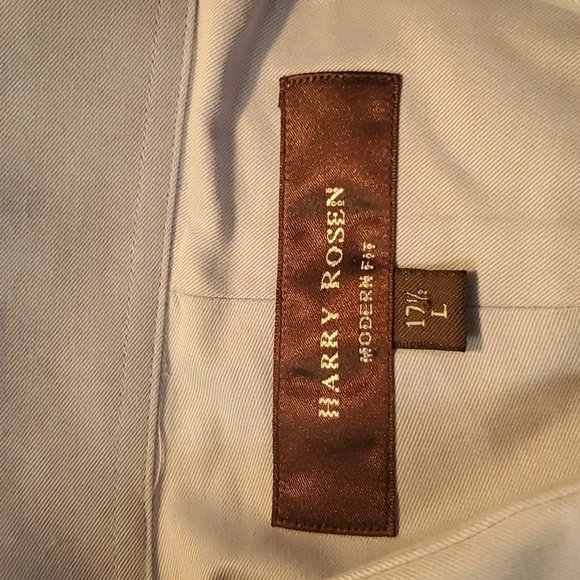 Harry Rosen Modern Fit Light Blue Mens Dress Shirt 👔 - Picture 2 of 8